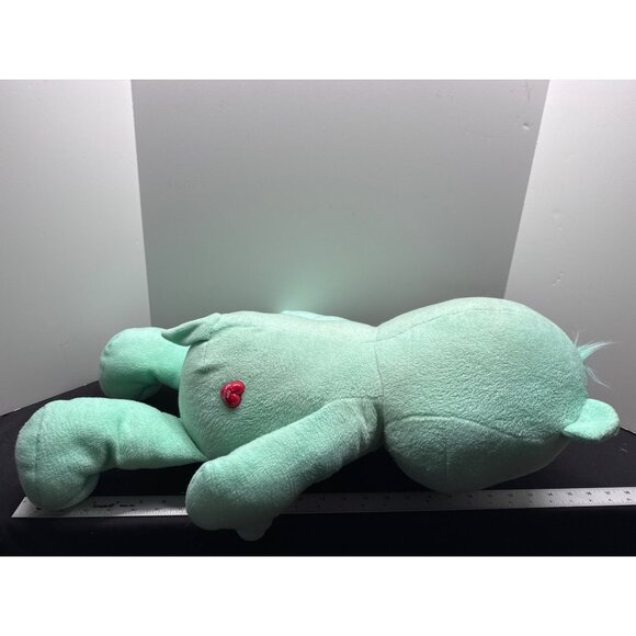 Care Bears Plush Cheer Bear Mint Green 26" Embroidered Rainbow Stars Heart Belly - Picture 4 of 9